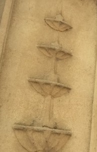 The Fountain motif on the gates of the development